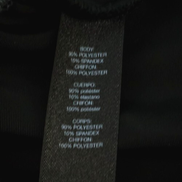 Chico's 3 Size XL Traveler's Black Velvet Ruffle Open Front Cardigan Jacket - Picture 4 of 6